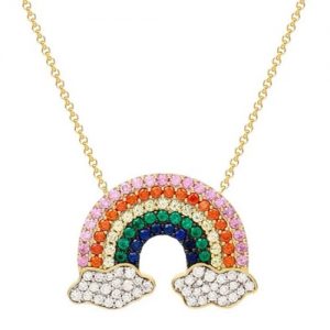 collar rainbow fondo blanco