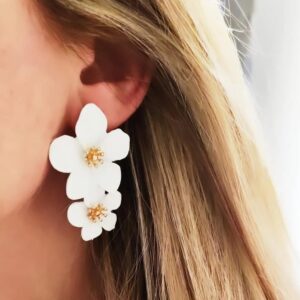 Pendientes Blooming Flower White