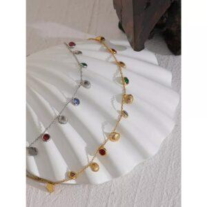 Collar Shell Colorful Gold