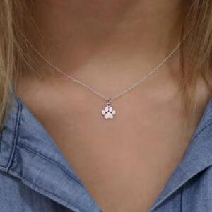 Collar Huella Perrito Silver