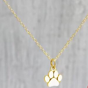 Collar Huella Perrito Gold