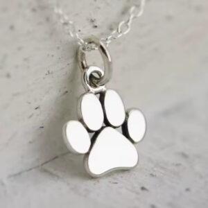 Collar Huella Perrito Silver